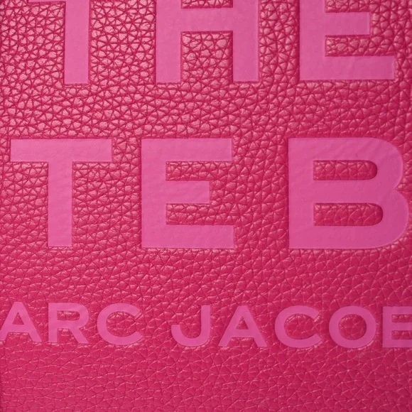MARC JACOBS The Leather Medium Tote Bag Lipstick Pink - Picture 8 of 12